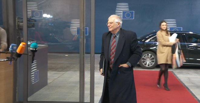 Borrell llega al Consejo de la Unión Europea