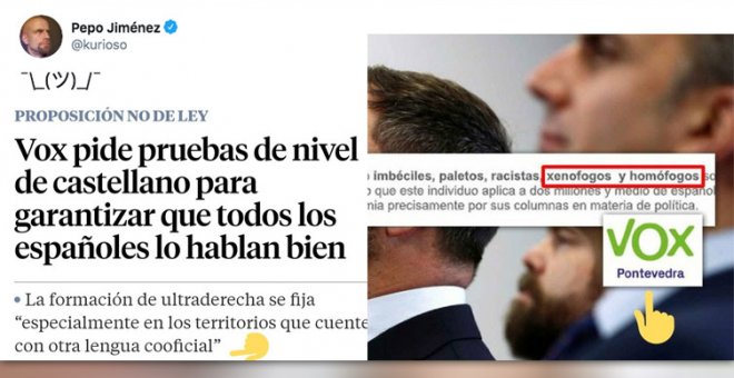 Vox pide pruebas de castellano para catalanes, vascos o gallegos? y los tuiteros rescatan sus patadas al diccionario