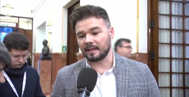 Rufián: "Nosotros queremos que se hable en la mesa y no tanto de la mesa"