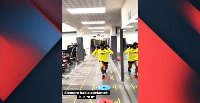 Luis Suárez muestra sus progresos con la lesión en redes sociales