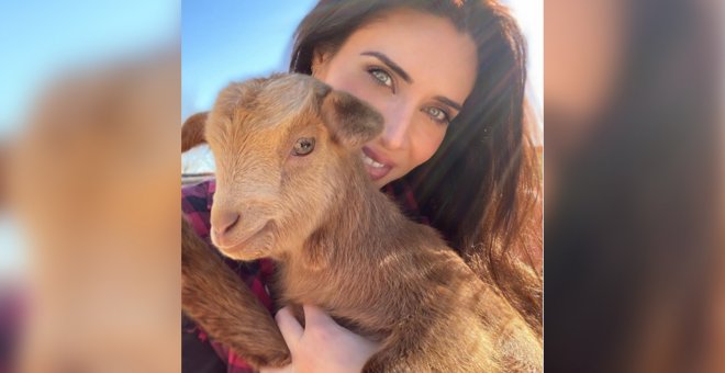 Pilar Rubio disfruta de un día en la granja rodeada de animales