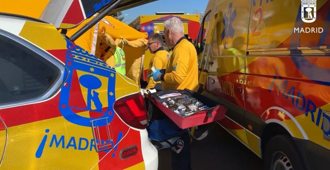 Samur ha trasladado crítico a un motorista accidentado en Usera