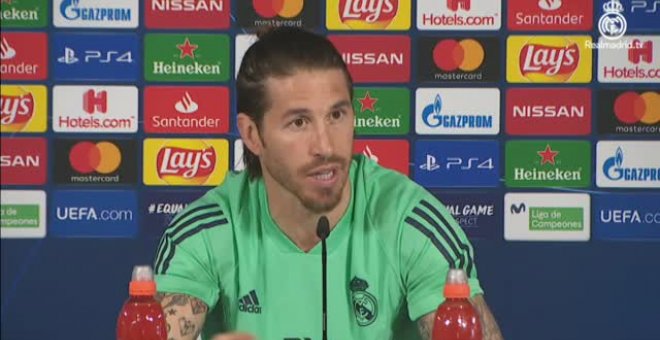 Sergio Ramos: "Es un poco ventajista hablar ahora de falta de gol"