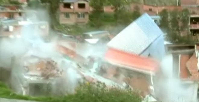 Las lluvias torrenciales provocan el derrumbe de varios edificios en Bolivia
