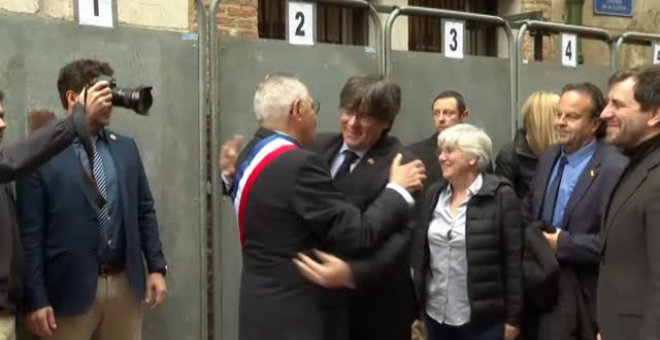 Torra y Puigdemont se dan en Perpiñán un baño de masas independentista