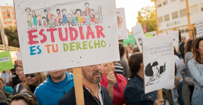 Huelga por la defensa de la enseñanza pública andaluza