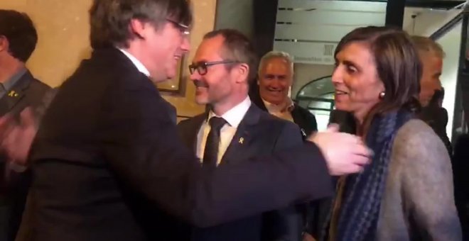 Puigdemont llega a la Casa de la Generalitat en Perpignan