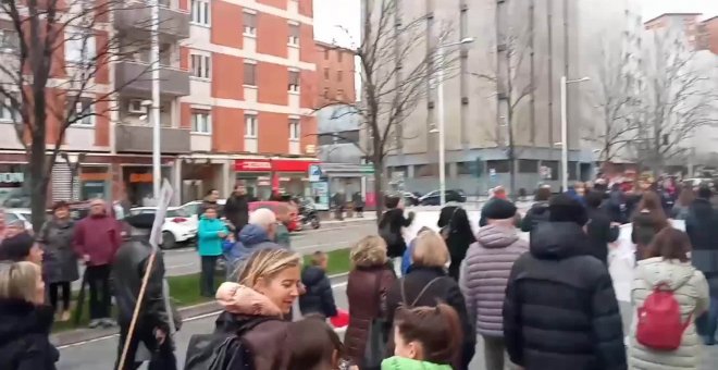 Manifestación en Pamplona por el derecho a estudiar en euskera