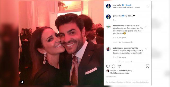 Paula Echevarría se va de fiesta con su chico