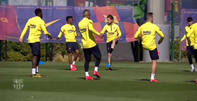 Ambiente más frío en el primer entrenamiento del Barça tras el clásico