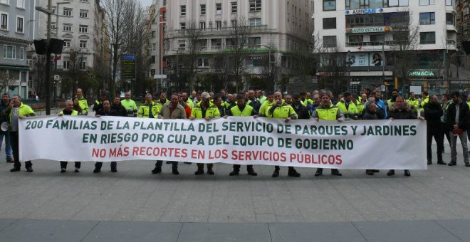 Los trabajadores de Parques y Jardines en Santander denuncian que no han cobrado la nómina de febrero