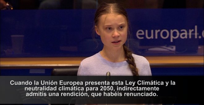 Greta Thunberg carga contra la Ley Climática de la Unión Europea
