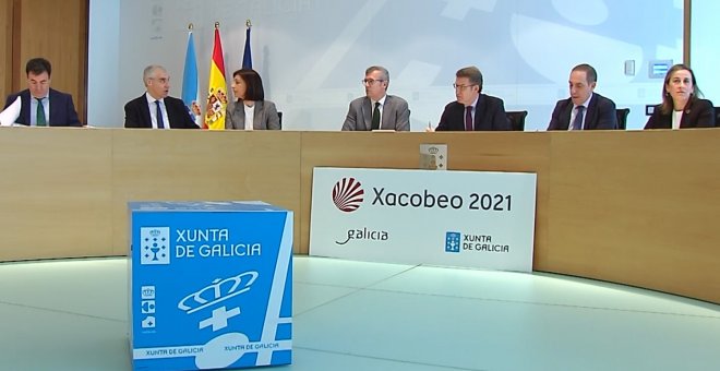 Feijóo preside la reunión de la Xunta de Galicia