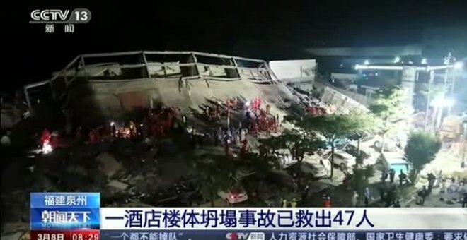Al menos diez muertos tras el derrumbamiento de un hotel en China habilitado para pacientes con coronavirus