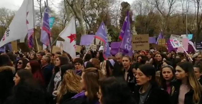 Cánticos por el Día Internacional de la Mujer en Madrid