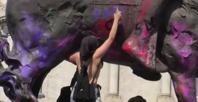 Incidentes durante la marcha del Día Internacional de la mujer en Ciudad de México