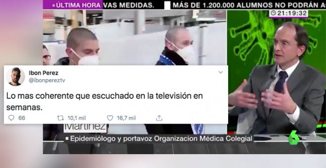 Cuando un mensaje sobre el coronavirus en televisión se hace viral por su sensatez