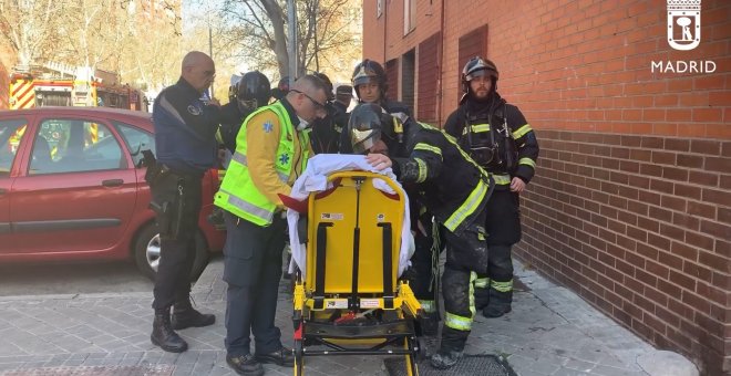 Muere una anciana por un incendio en Madrid