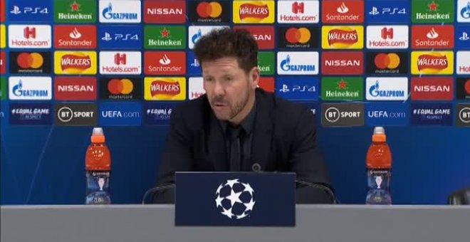 Simeone: "Este partido quedará para la historia de los aficionados del Atlético de Madrid"