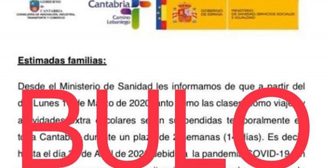 El 112 Cantabria alerta sobre un bulo relacionado con el coronavirus: "No hay ningún 'Ministerio de Sanidad de Cantabria'"