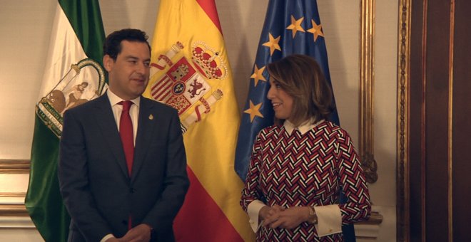 Juanma Moreno ha comparecido con los portavoces de los partidos
