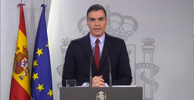 Pedro Sánchez: "No nos va a temblar la mano para ganar al virus"