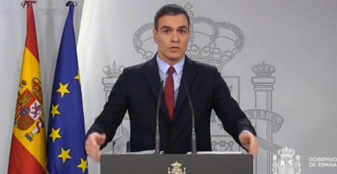 Sánchez informa que el estado de alarma entra en vigor hoy