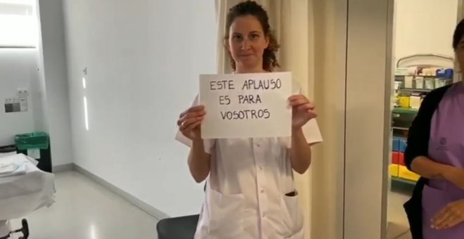 El mensaje de agradecimiento del personal sanitario a los españoles