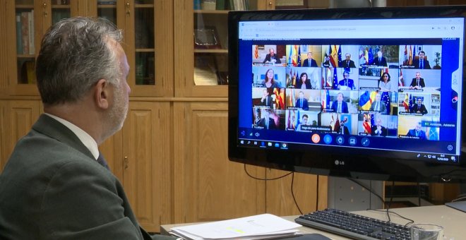 Presidente de Canarias participa en la videoconferencia sobre coronavirus
