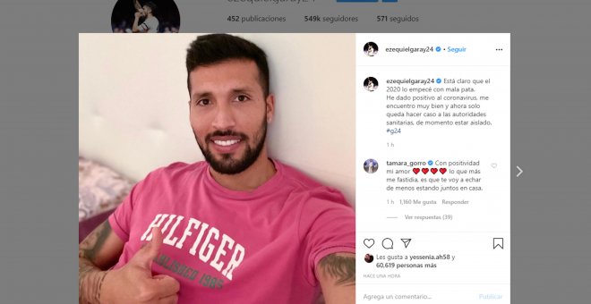 Ezequiel Garay, primer futbolista de LaLiga contagiado de coronavirus