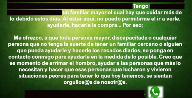 Las situaciones extremas sacan lo mejor de las personas, que atacan al coronavirus con dosis de solidaridad