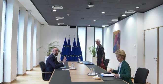 Von der Leyen, Michel y Lagarde se reúnen para gestionar la crisis del coronavirus