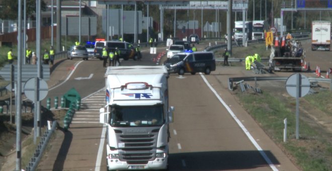 Controles en la frontera luso-española de Caia en Badajoz