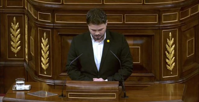 Rufián critica el retraso de medidas y pide el confinamiento de Madrid y Cataluña