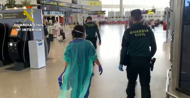 La Guardia Civil presta apoyo al transporte de material para trasplantes