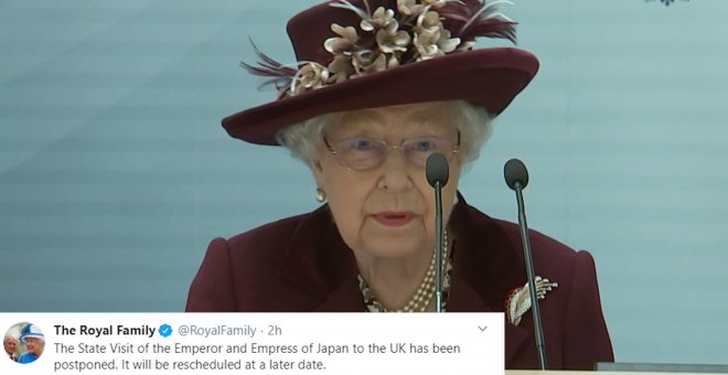 La Reina Isabel II suspende el viaje del Emperador de Japón