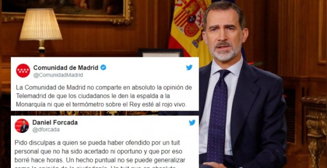 La Comunidad de Madrid intimida por Twitter a un periodista de Telemadrid por hacer un análisis crítico con la monarquía