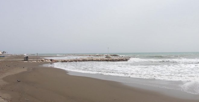 Playas de Málaga vacías