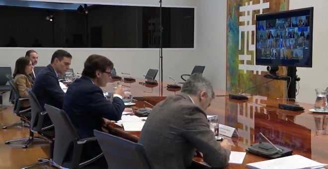 Sánchez se reúne por videoconferencia con los presidentes autonómicos