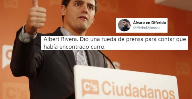 Rivera critica el discurso de Sánchez y los tuiteros le responden: "Este es el que dio una rueda de prensa para anunciar que fichaba por un bufete de abogados"