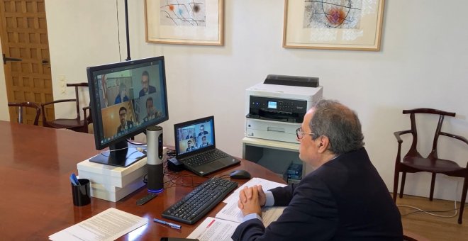 Torra participa en el Consejo Ejecutivo a través de videoconferencia