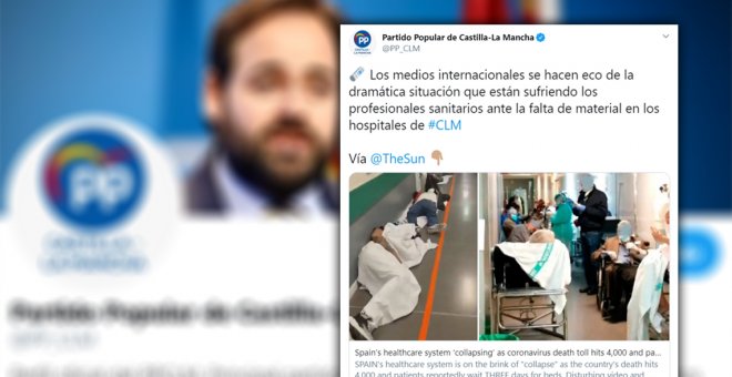 El PP difunde imágenes de enfermos por el suelo en Madrid como si fueran colapsos de Castilla-La Mancha