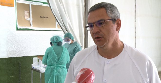 El Hospital Don Benito-Villanueva realiza muestras de Covid-19 en carpa anexa