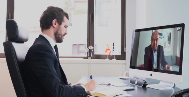 Casado se reúne por videoconferencia con ATA