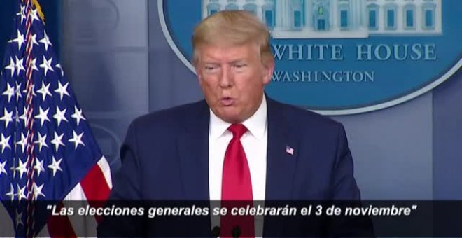 Trump confirma que la crisis del coronavirus no alterará el calendario electoral