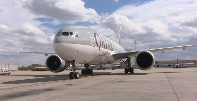 Llega un nuevo avión con material para Madrid