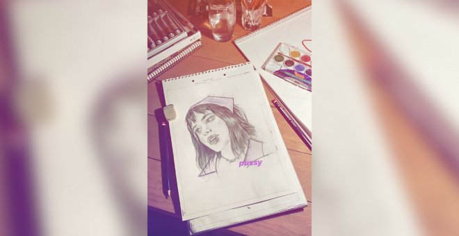 Aitana Ocaña se pasa a la pintura durante estos días de cuarentena