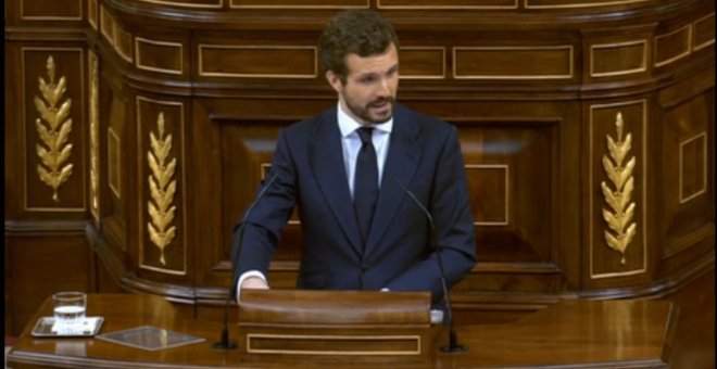 Casado acusa a Sánchez de "tapar" su "fracaso" con Pactos de la Moncloa