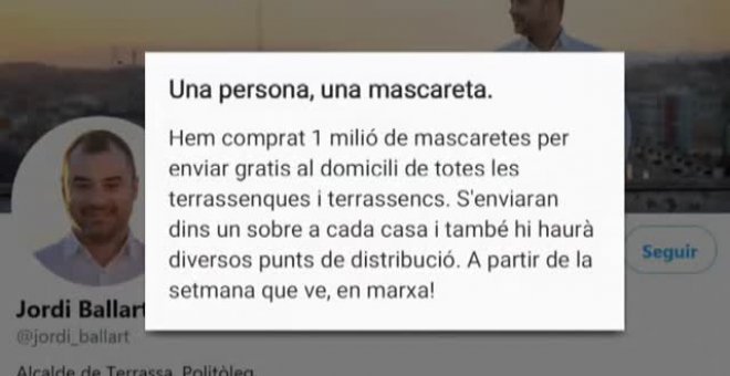 Cataluña repartirá 14 millones de mascarillas en las farmacias