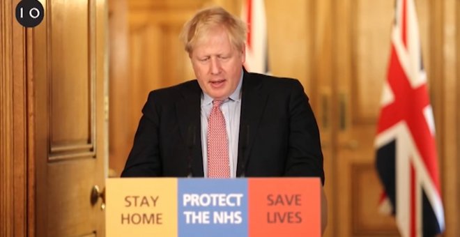 Boris Johnson "sigue mejorando" y tiene "buen ánimo"